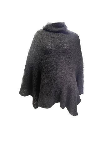 100% Alpaca Turtleneck Poncho