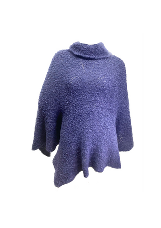 100% Alpaca Turtleneck Poncho