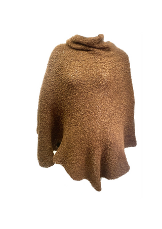 100% Alpaca Turtleneck Poncho