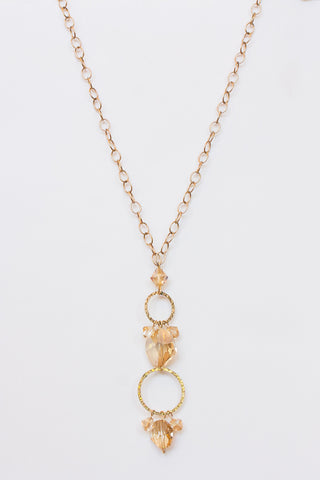 Golden Shadow Crystal Necklace - Shelley Klassen