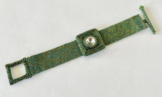Martha Todd Green Square & Crystal Bracelet