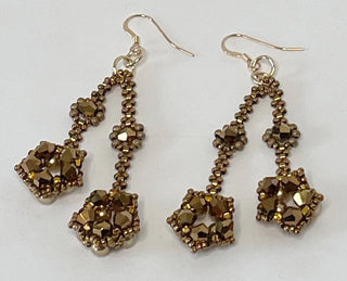 Martha Todd Bronze Crystal Earrings
