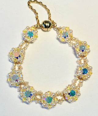 Martha Todd Beaded Crystal and Pearl Bracelet