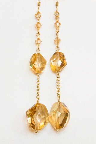 Gold Crystal Earrings - Shelley Klassen