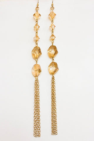 Golden Shadow Crystal Earrings - Shelley Klassen