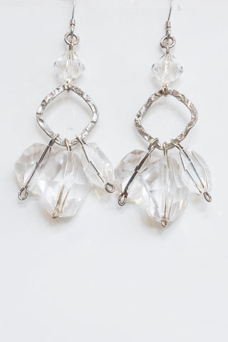 Silver Crystal Earrings - Shelley Klassen